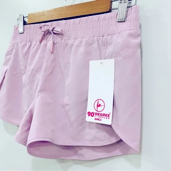 90 DEGREES By Reflex NWT 12 Girl’s Lavender Lined Sporty Athletic 2” Shorts - Picture 3 of 15